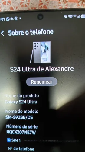 Vendo Samsung S24 ultra 512 Titanium na cor cinza