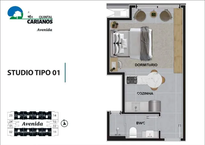 Venda | Carianos | Estúdio com garagem e hobby box