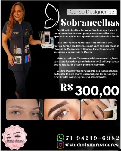Curso vip designer de sobrancelhas 