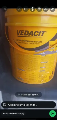 ADITIVO IMPERMABEABILIZANTE VEDACITEbalde