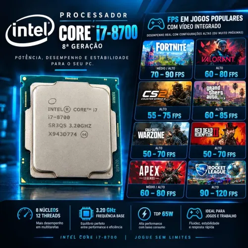 Intel Core i7 8700 8° geração LGA 1151