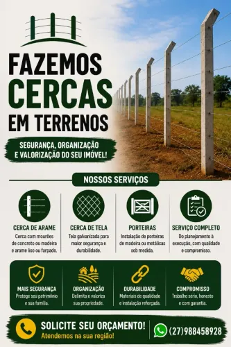 FAZEMOS CERCAS EM TERRENOS