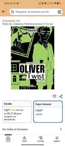 Livro Oliver Twist" de Charles Dickens