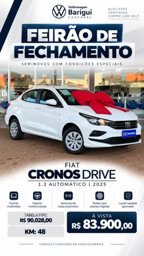 Fiat Cronos Drive 1.3 8V Flex Aut. 2025