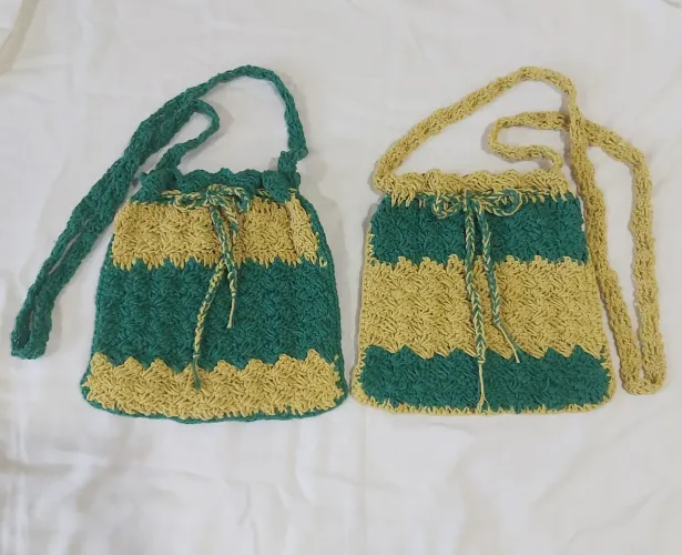 *BOLSAS DA COPA EM CROCHÊ - 25 x 26 cm*
