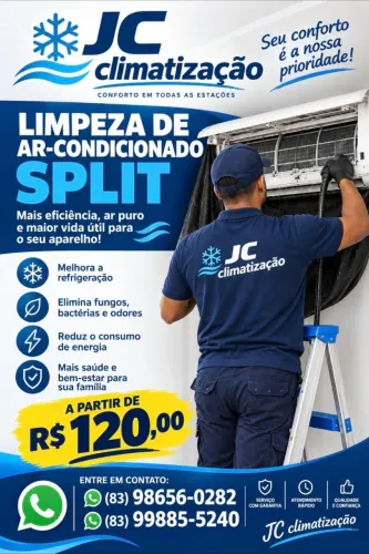 Ar-condicionado limpo.