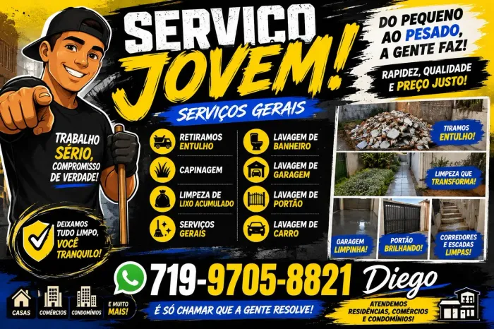 SERVIÇOS GERAIS RESIDENCIAL LIMPEZAS PROFUNDAS