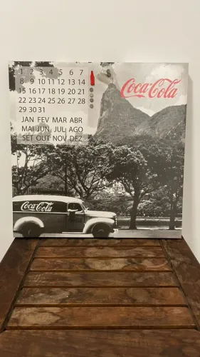 Quadro / Calendário magnético da Coca-Cola com temática do Rio de Janeiro