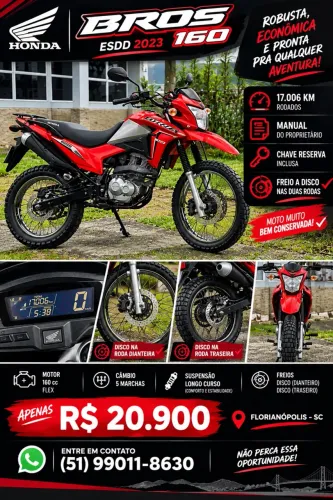 Bros vermelha impecável só 17 mil km