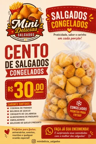 Salgados deliciosos pronto pra revenda ?