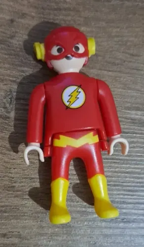 2 bonecos FLASH e ROBIN KINDER OVO COLEÇÃO DC