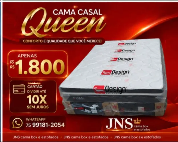 Cama Box casal Queen