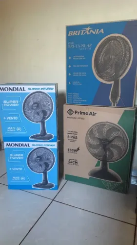 Ventiladores disponíveis novos na caixa bairro Jardim Myriam