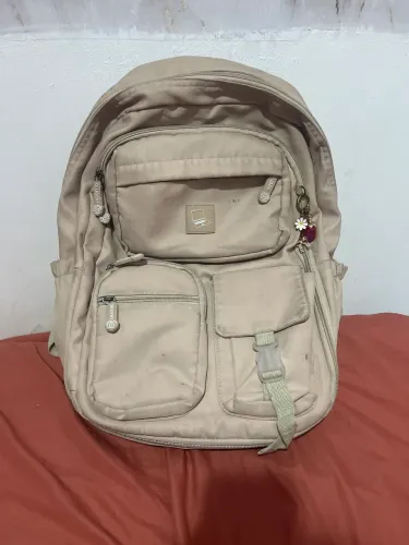 Bolsa escolar bege