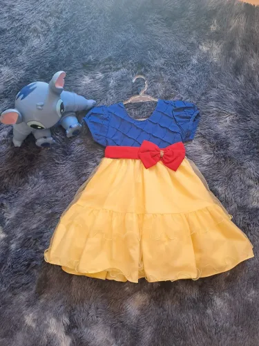Vestido Branca de Neve - Tamanho: 01 à 03 anos