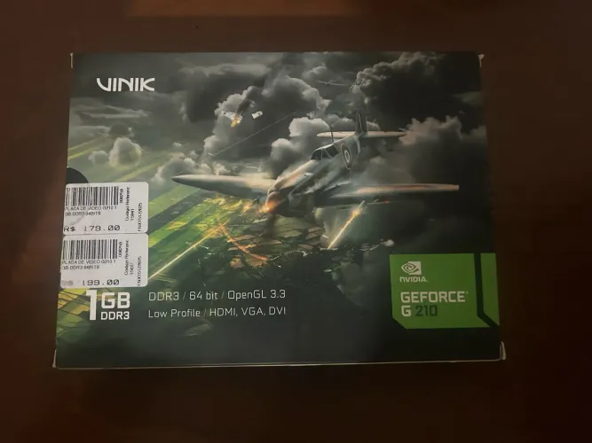 Placa de Vídeo GeForce G210 - 1 GB DDR 3