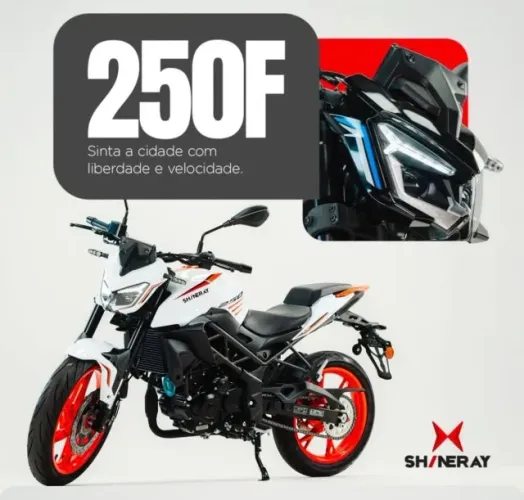 Shineray Flash 250F ABS 2027 - Financiei 100% Sem Entrada em até 48x