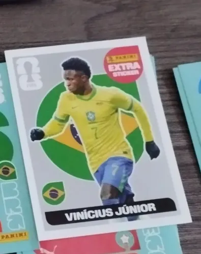 Figurinha extra panini vini jr prata