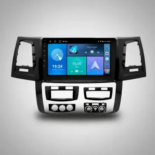 Central Multimidia Android 14 9 Pol. 4Gb/64Gb Carplay/A. Auto Hilux 2006 a 2016