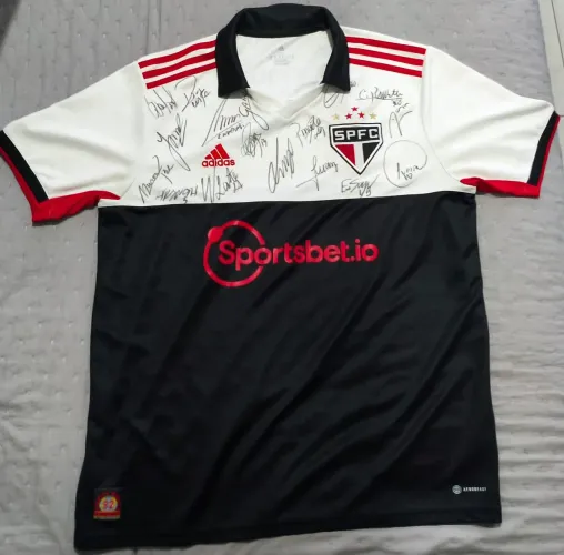 Camisa 3 do São Paulo original autografada(valor negociável) (leia a descrição)