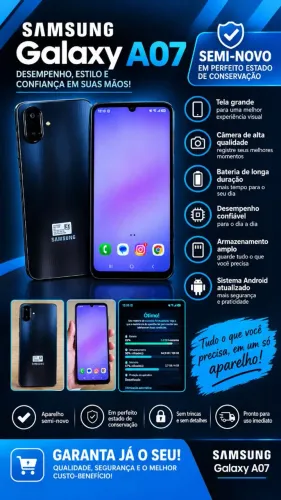 Samsung Galaxy a07 O queridinho