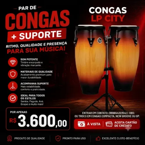 Congas LP City Usadas