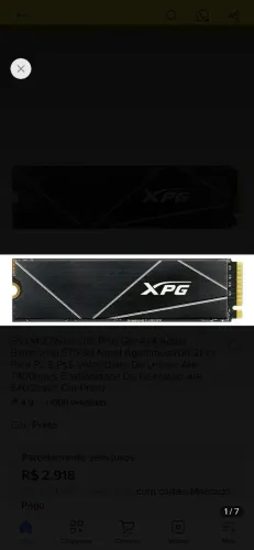 SSD nvme 2 terá