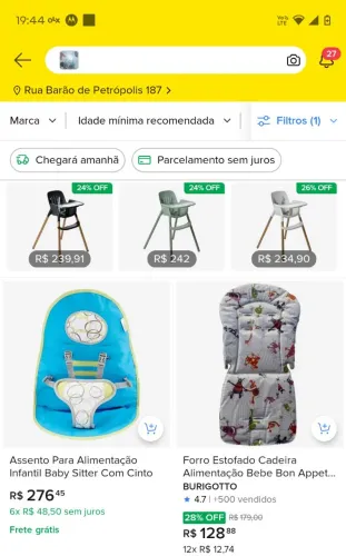 ASSENTO BEBÊ PORTÁTIL 