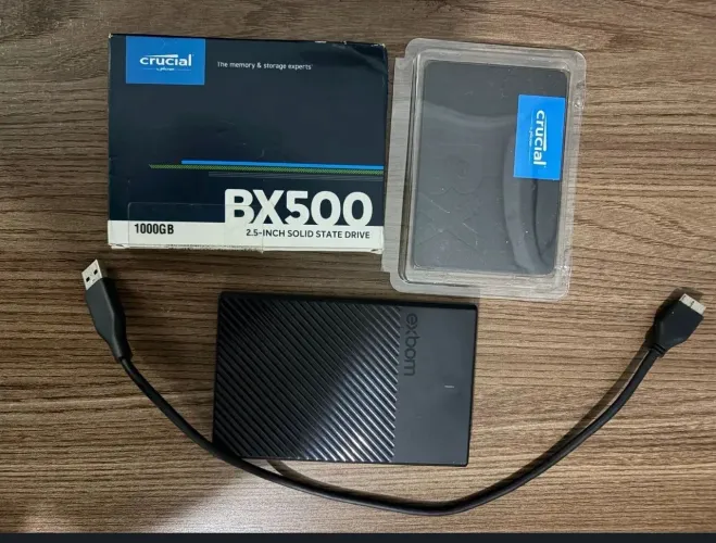 HD EXTERNO SSD 1TB CRUCIAL COM CABO USB
