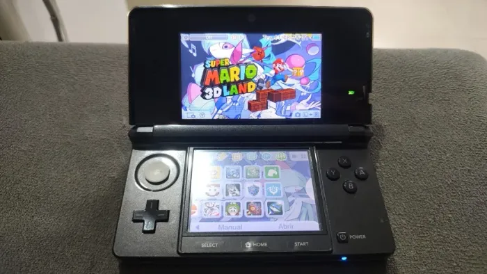 Nintendo 3DS, Azul Ciano, Desbloqueado, Case, Carregador, Parcelo, Aceito troca