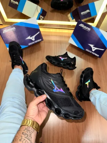 Mizuno Pró 13S Nacional Preto Refletivo Masculino 