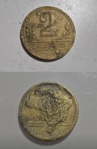 Moedas de 2 cruzeiros, de 1949