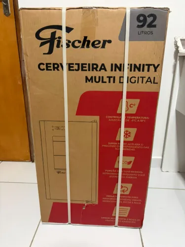FISCHER CERVEJEIRA INFINITY MULTI FROST FREE 92L PRETO 220V(Lacrada, nf e garantia)