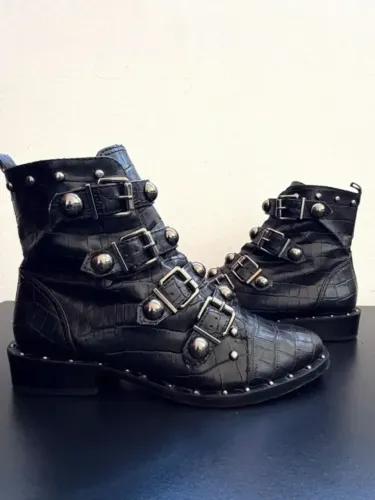 Bota Schutz Preta Tamanho 36 Croco