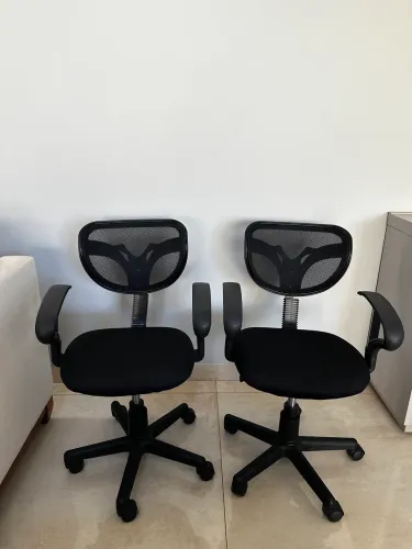 Kit cadeiras de escritório giratória com regulagem de altura 