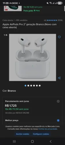 fone original iPhone sem fio