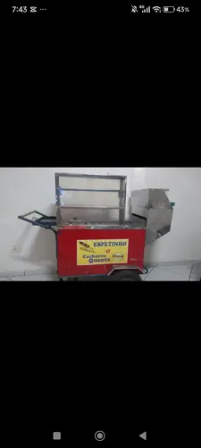 Carroça de espetinho e cachorro quente, a única coisa q tem q fazer e encher os pneus dela