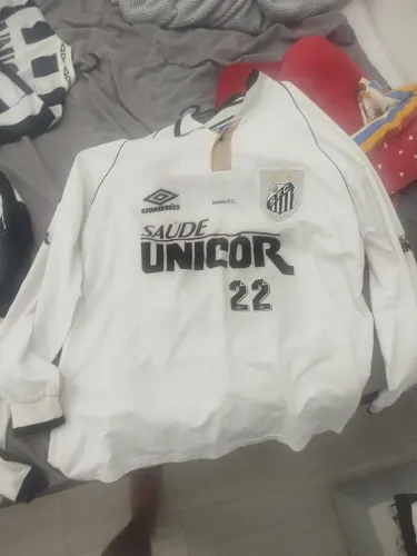 Camisa de jogo Santos Unicor 97 manga cumprida. Utilizada na copa comebol do mesmo ano .