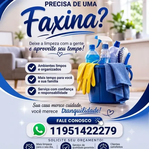 Precisa de faxina residêncial e comercial?