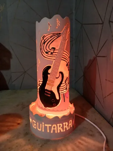 luminária de pvc tema Rock in Roll