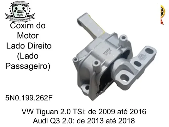 Coxim Motor Lado Direito Para Volkswagen Tiguan, Audi Q3