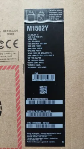 Notebook Asus zero só abriu a caixa pra conferir