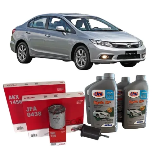 Kit troca de óleo completa Honda civic 12/16