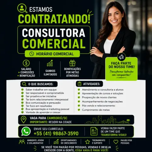 Consultora Comercial - Camboriú 