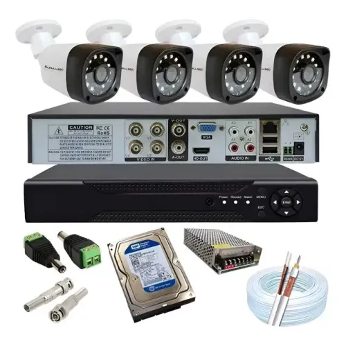 Kit 4 Câmeras Segurança Full HD+ Instalação