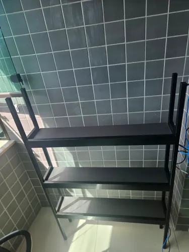 ?Estante Estilo Industrial Slim (Metalon e MDF) - Com Fiação Embutida