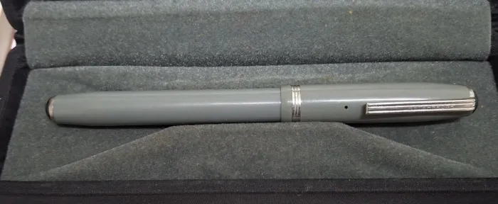 Caneta Tinteiro Antiga Esterbrook Série J Aerométrica Cinza - Pena 2556 Fina