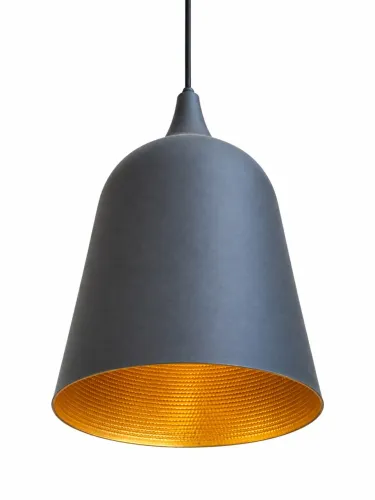 Luminária pendente de metal preto fosca