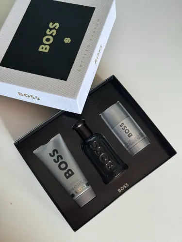 Kit BOSS Perfum Bottled Parfum 100ML+ Creme + Des