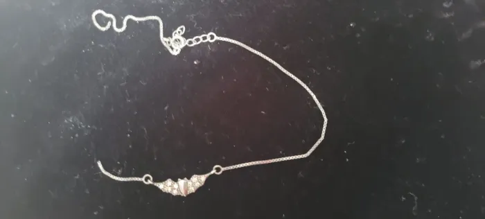 Pulseira amor e tornozeleira morcego de prata legítima 